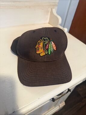 Brown Baseball Cap Chicago Blackhawks '47 Brand Adjustable Dad Hat dark brown